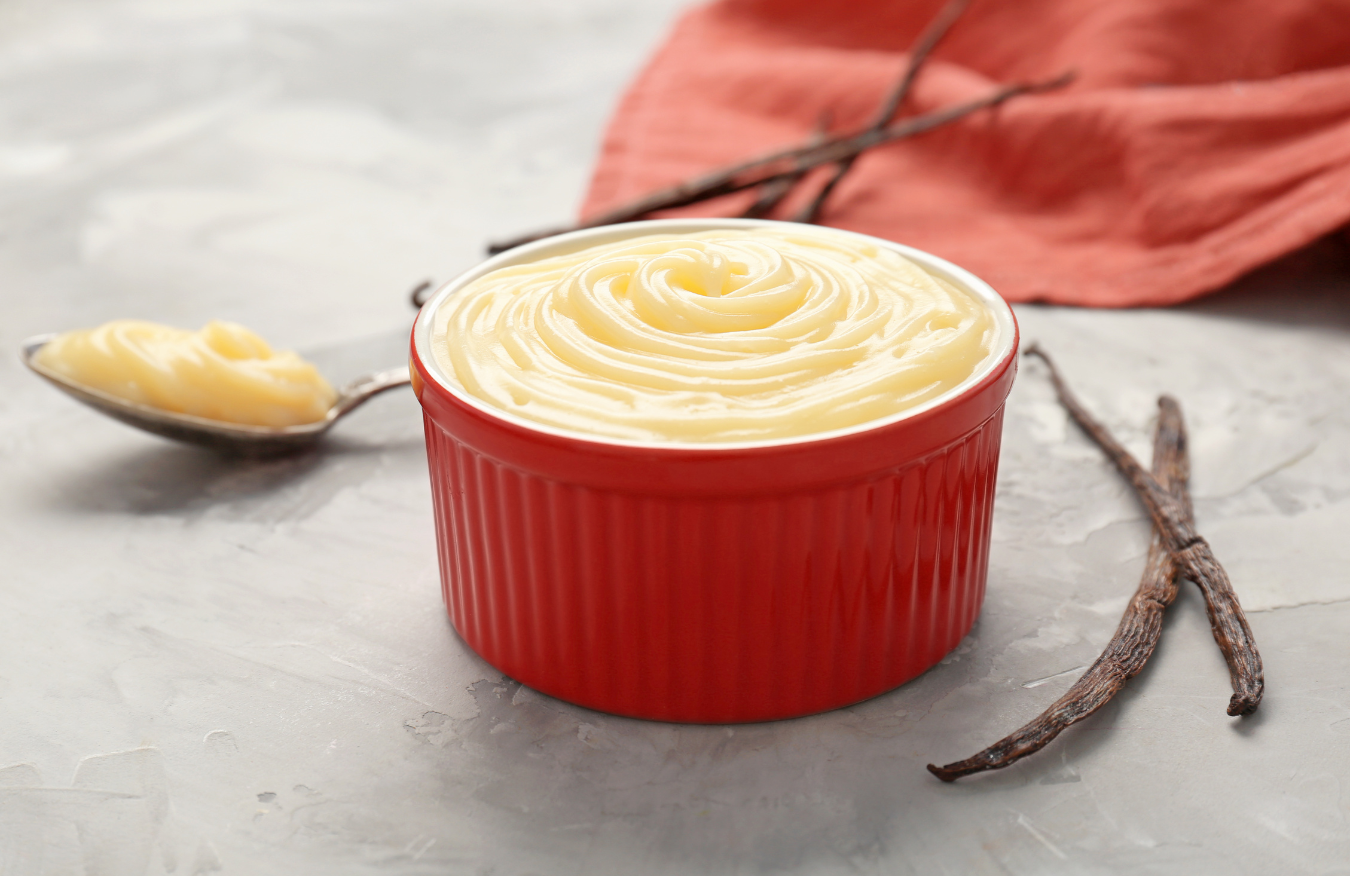 Creamy and rich vanilla collagen pudding
