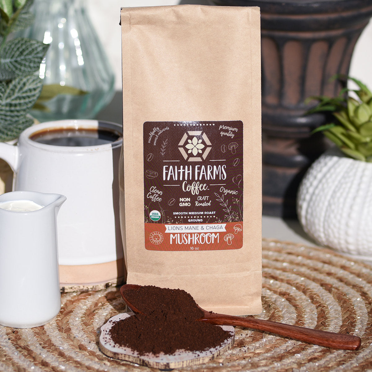 Organic Mushroom Coffee  Lion's Mane & Chaga Coffee - Yonder