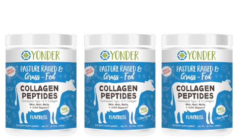 Yonder 3-Pack Flavorless Collagen Peptides 560g