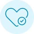 Health expert approved heart icon