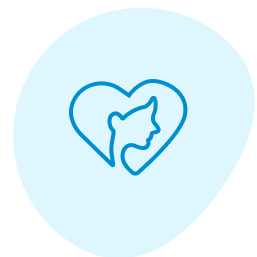 Woman's profile in a heart.