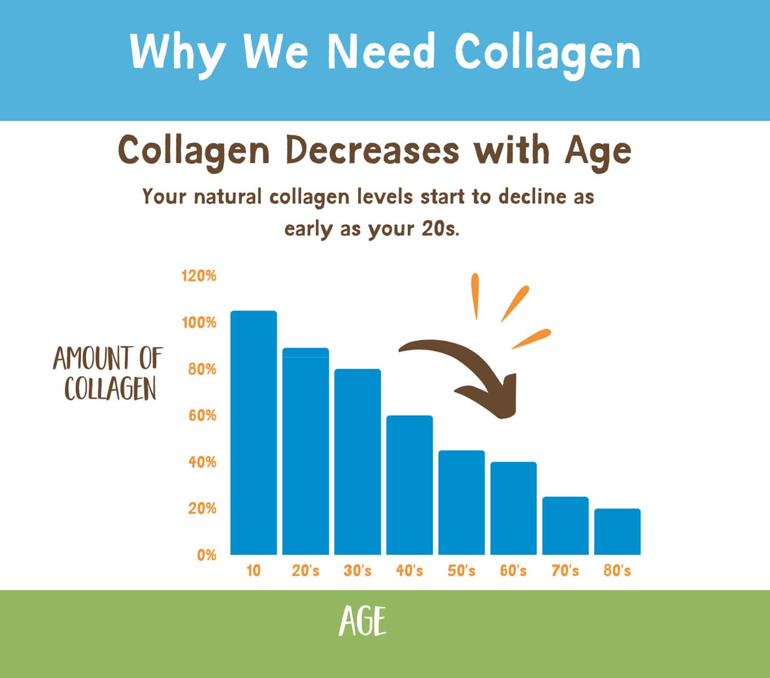 Collagen decline with age chart