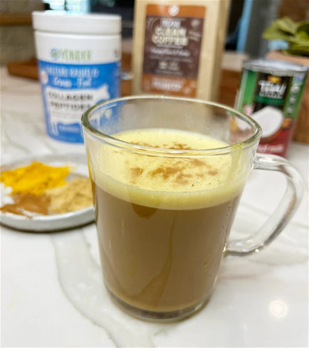 Thai Turmeric Coffee Collagen Latte Recipe made with Yonder grass-fed collagen
