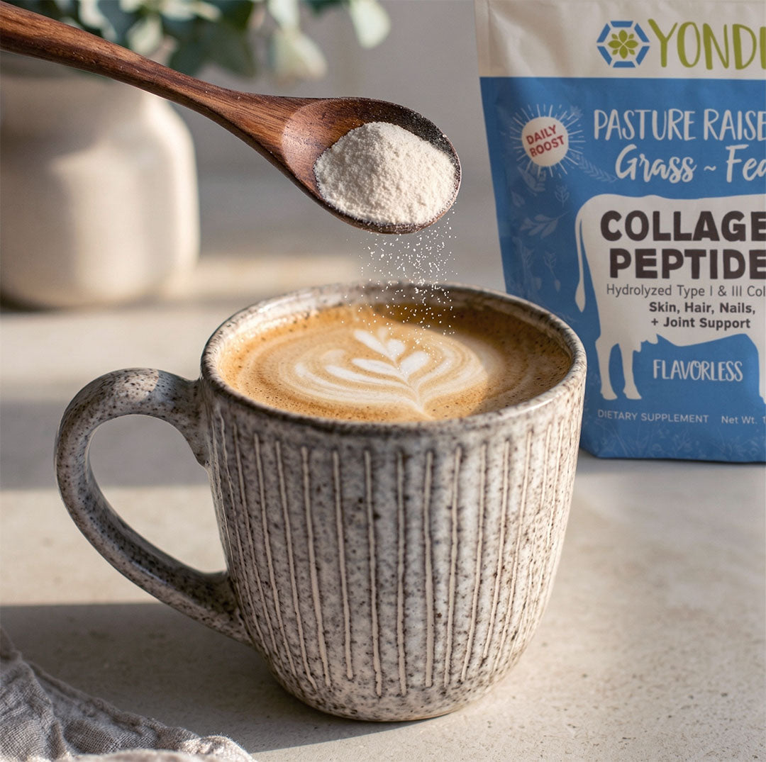 Creamy Collagen Coffee Recipe made with Yonder grass-fed collagen