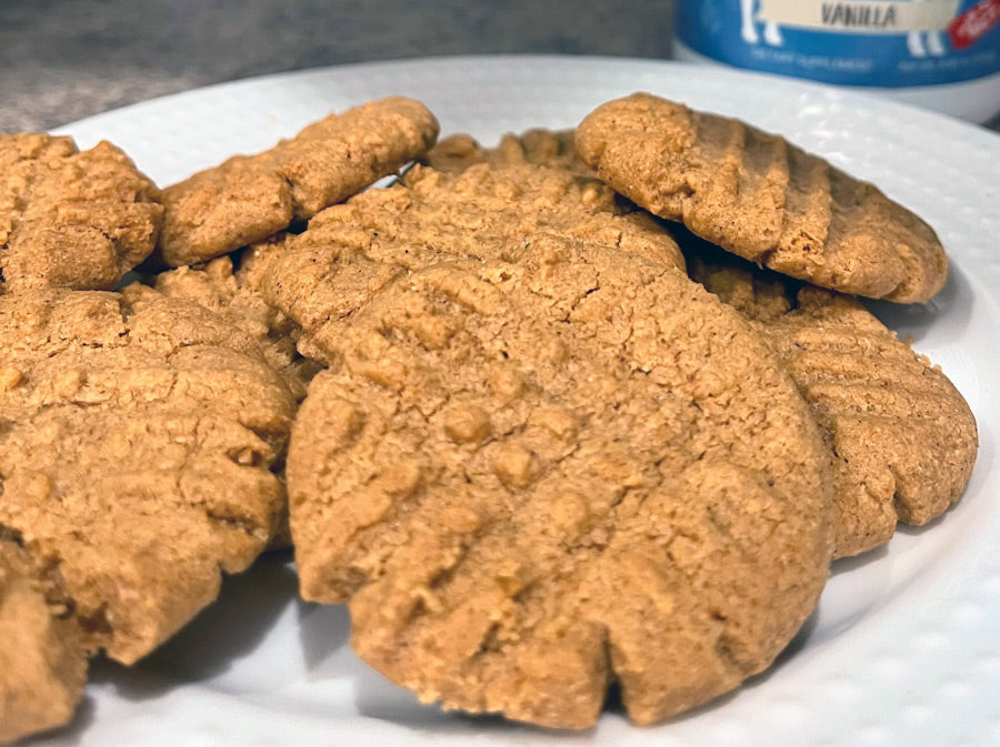 Collagen Peanut Butter Cookies made with Yonder grass-fed collagen