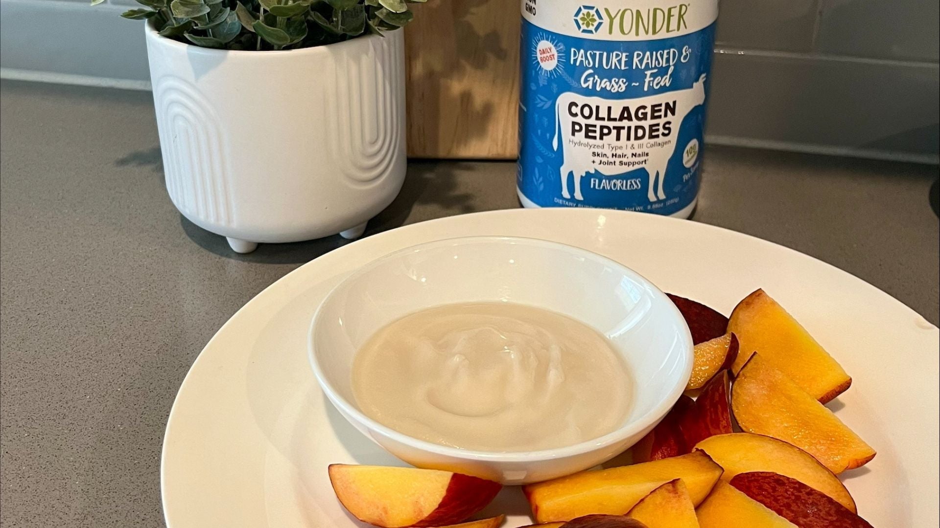 healthy fruit dip with collagen