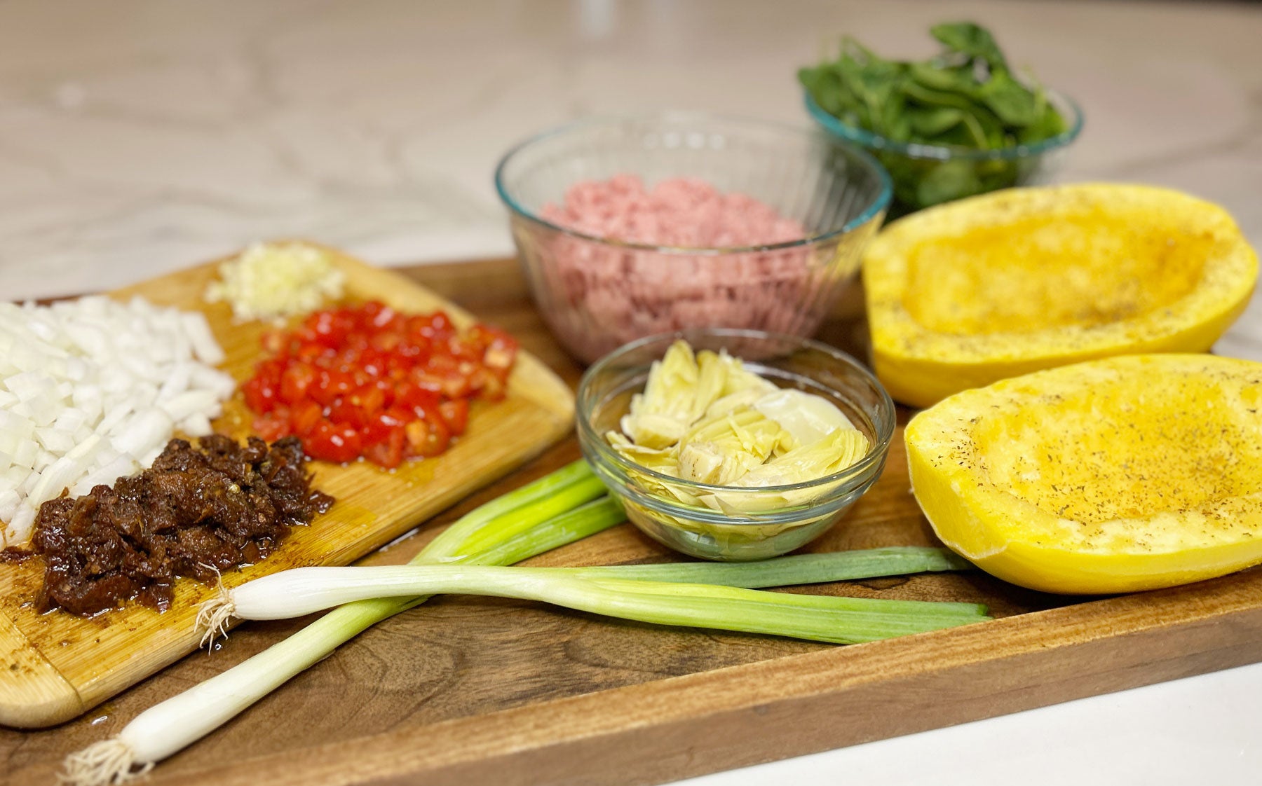 Mediterranean Stir Fry with Roasted Spaghetti Squash Recipe made with Yonder grass-fed collagen