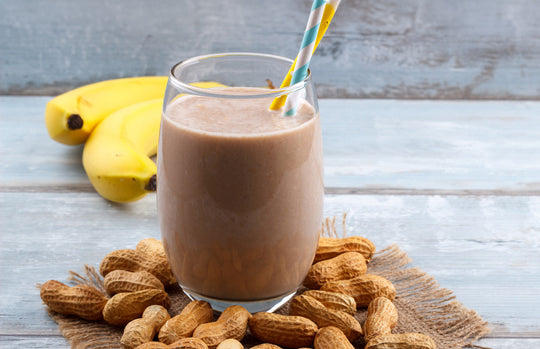 Healthy and protein-packed drink PB Banana Collagen Smoothie