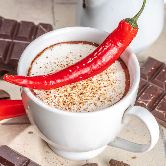 warm and cozy  spiced collagen hot chocolate,perfect for a comforting treat.