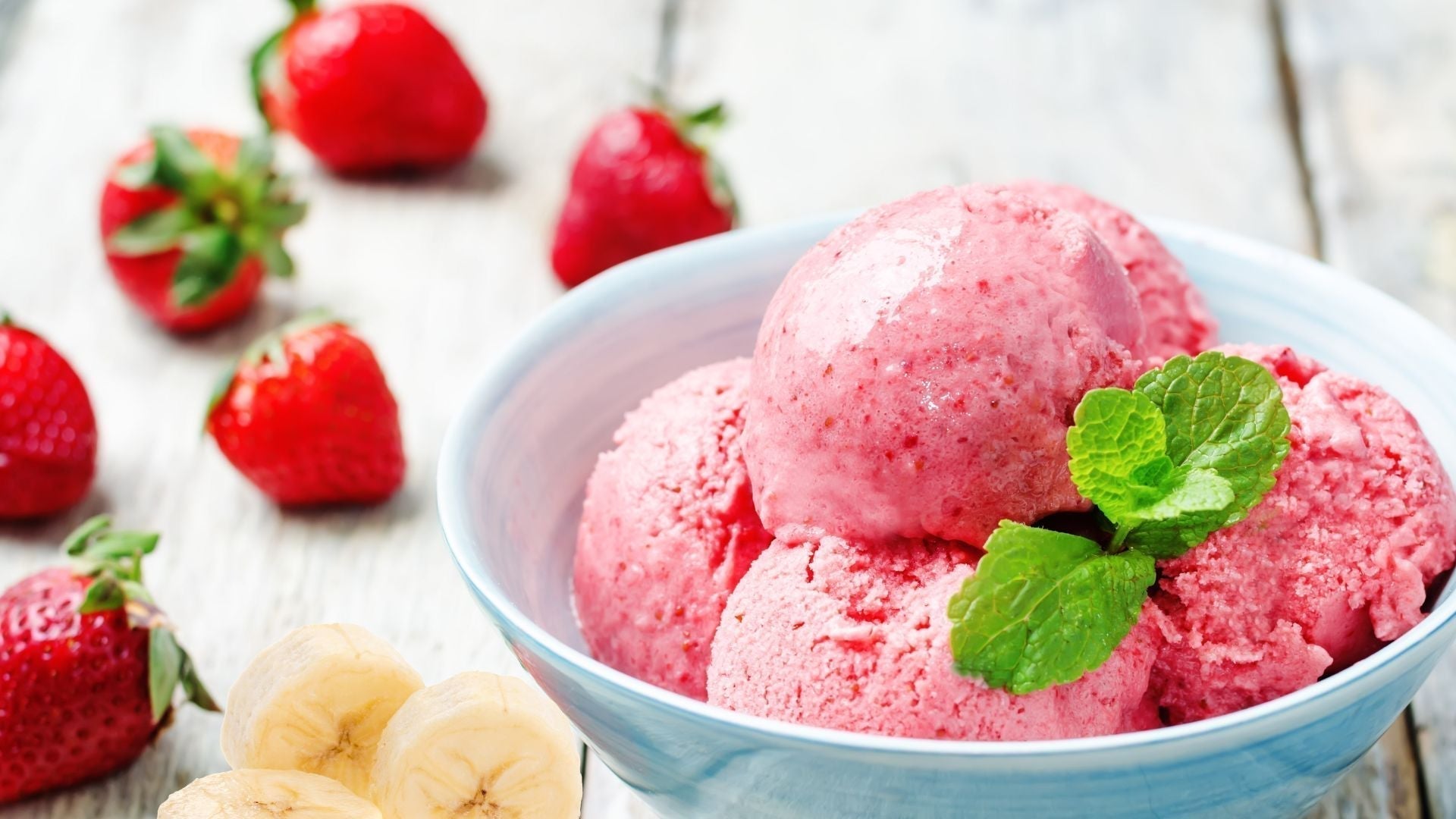 Strawberry Banana Collagen Nice Cream Recipe made with Yonder grass-fed collagen