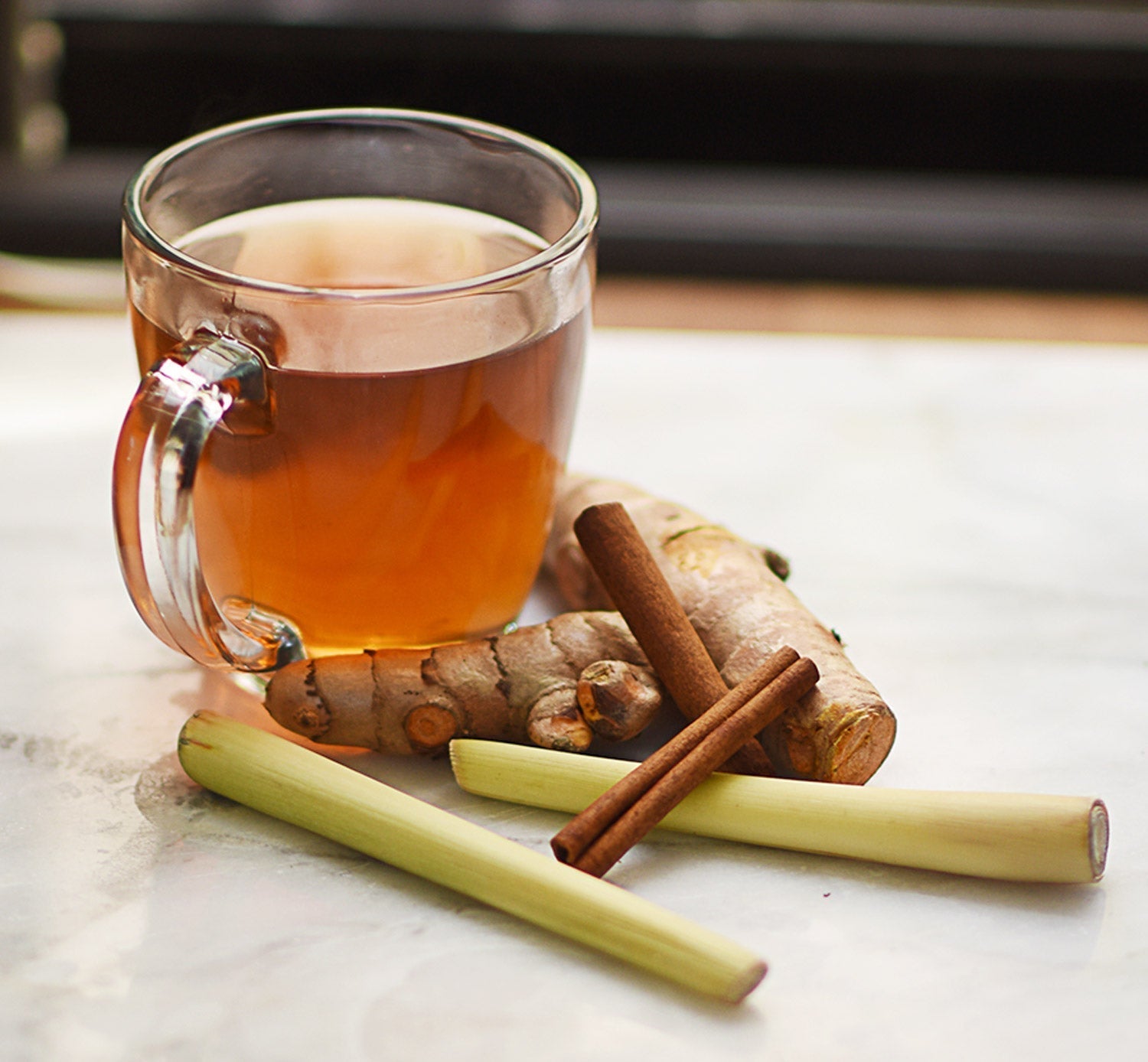 Homemade Warm and Healthy Turmeric Cinnamon Lemongrass Tea Recipe
