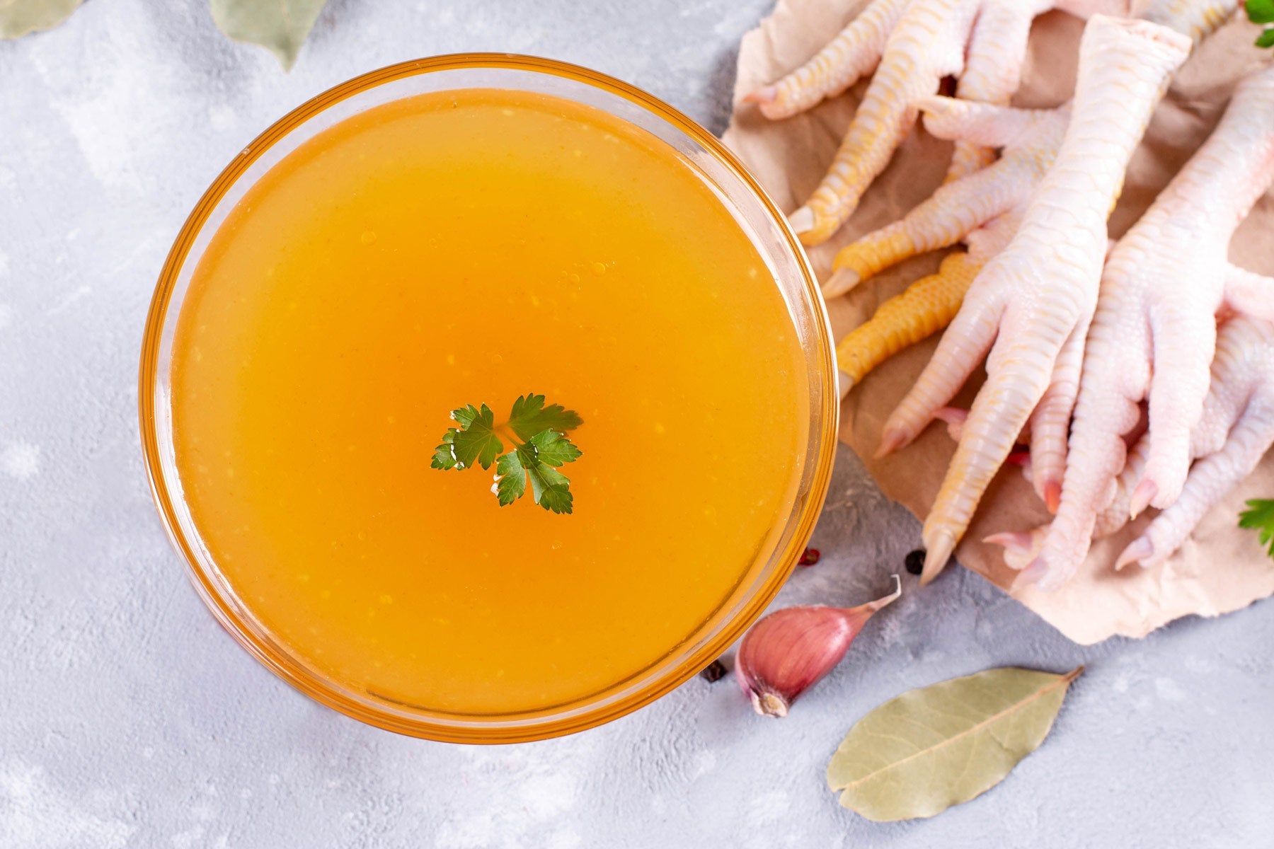 chicken feet bone broth recipe