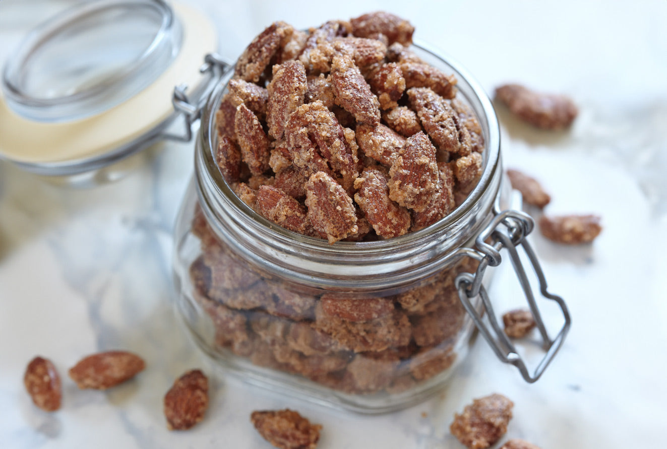 Chocolate Collagen Cinnamon Pecans made with Yonder grass-fed collagen