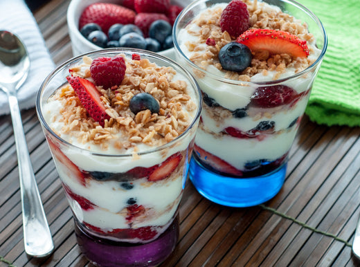 Creamy Vanilla Collagen Parfait made with Yonder grass-fed collagen