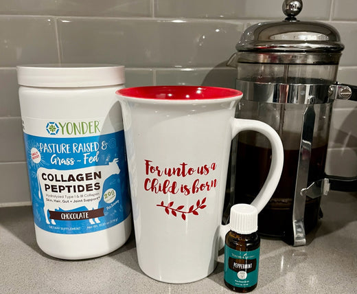 Collagen Peppermint Mocha made with Yonder grass-fed collagen