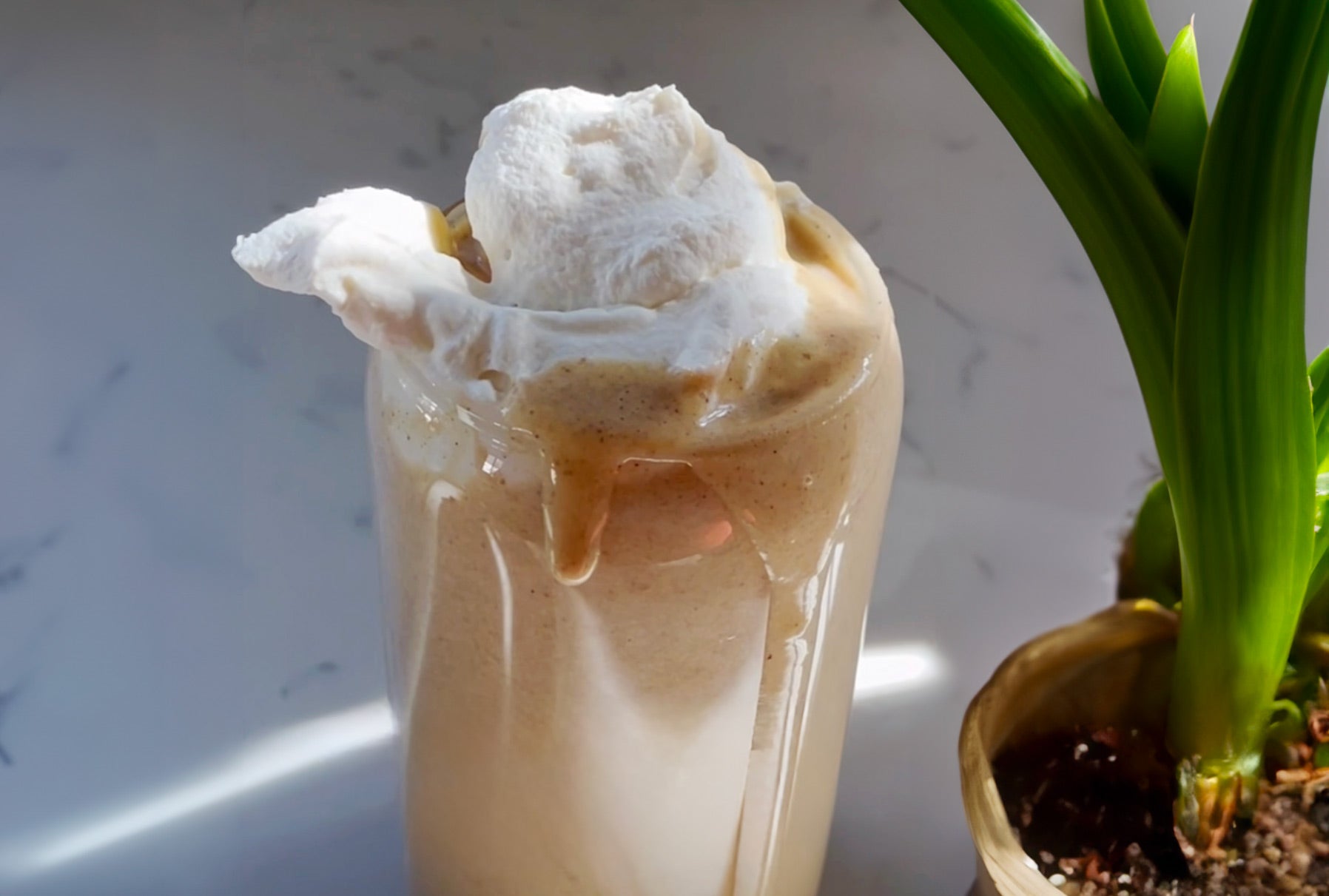 Collagen Pumpkin Pie Protein Smoothie made with Yonder grass-fed collagen