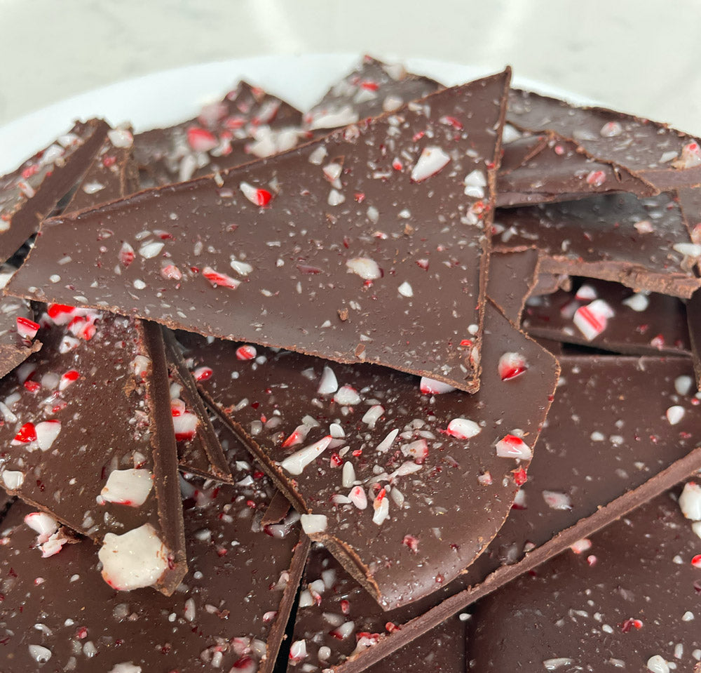 Collagen Peppermint Chocolate Bark made with Yonder grass-fed collagen