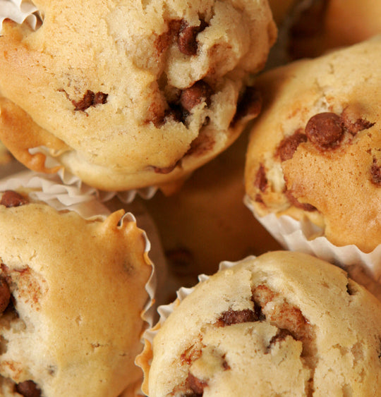 Perfect for a healthy, protein-packed snack Vanilla Chocolate Chip Protein Muffins