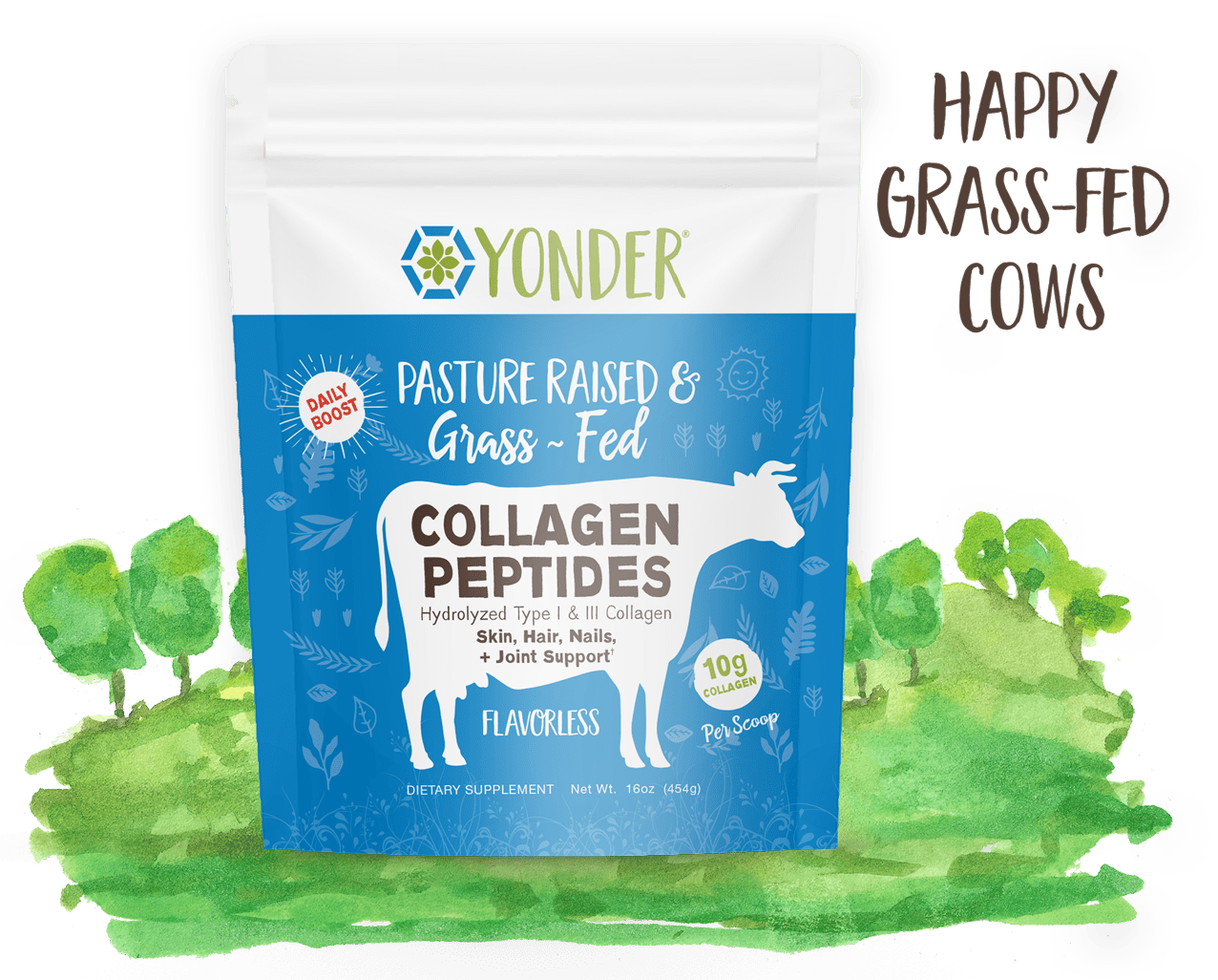 Yonder Collagen Peptides from Happy Grass-Fed Cows
