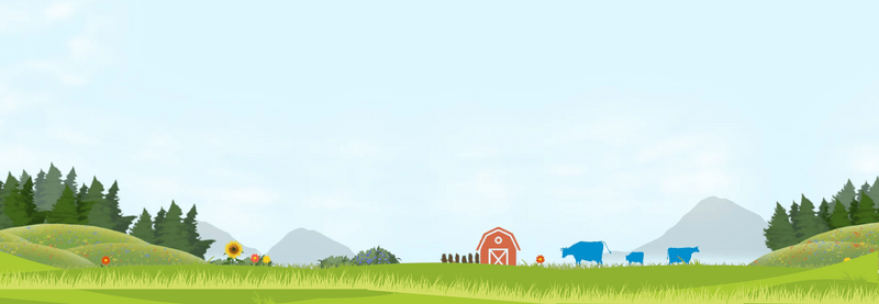 Yonder pasture at sunrise with grazing cattle, the newsletter sign-up backdrop